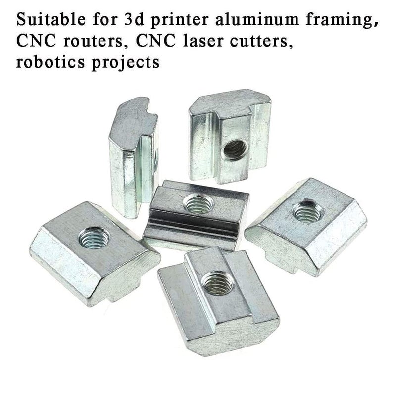 SDY 15pcs 4040 Series Sliding T Nuts Metric M5 Thread Slide in Hammer Head T-Nut for Standard 8mm T-Slot Aluminum Extrusion Profile （4040 Series M5） - Image 4